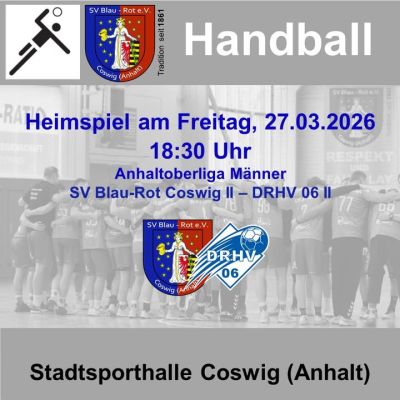 💙❤️Zum Freitag - ALLE in die Halle und unsere Männer II unterstützen!💙❤️