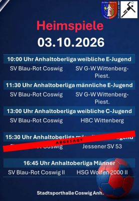 💙❤️Unsere Ansetzungen am Wochenende 💙❤️