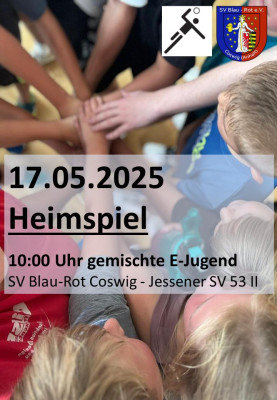 💙❤️Kommenden Samstag steht ein letztes Heimspiel auf dem Programm! Unsere E-Jugend vom Trainerteam Jonas, Tina und Nils bestreitet ihr letztes Spiel. 💙❤️